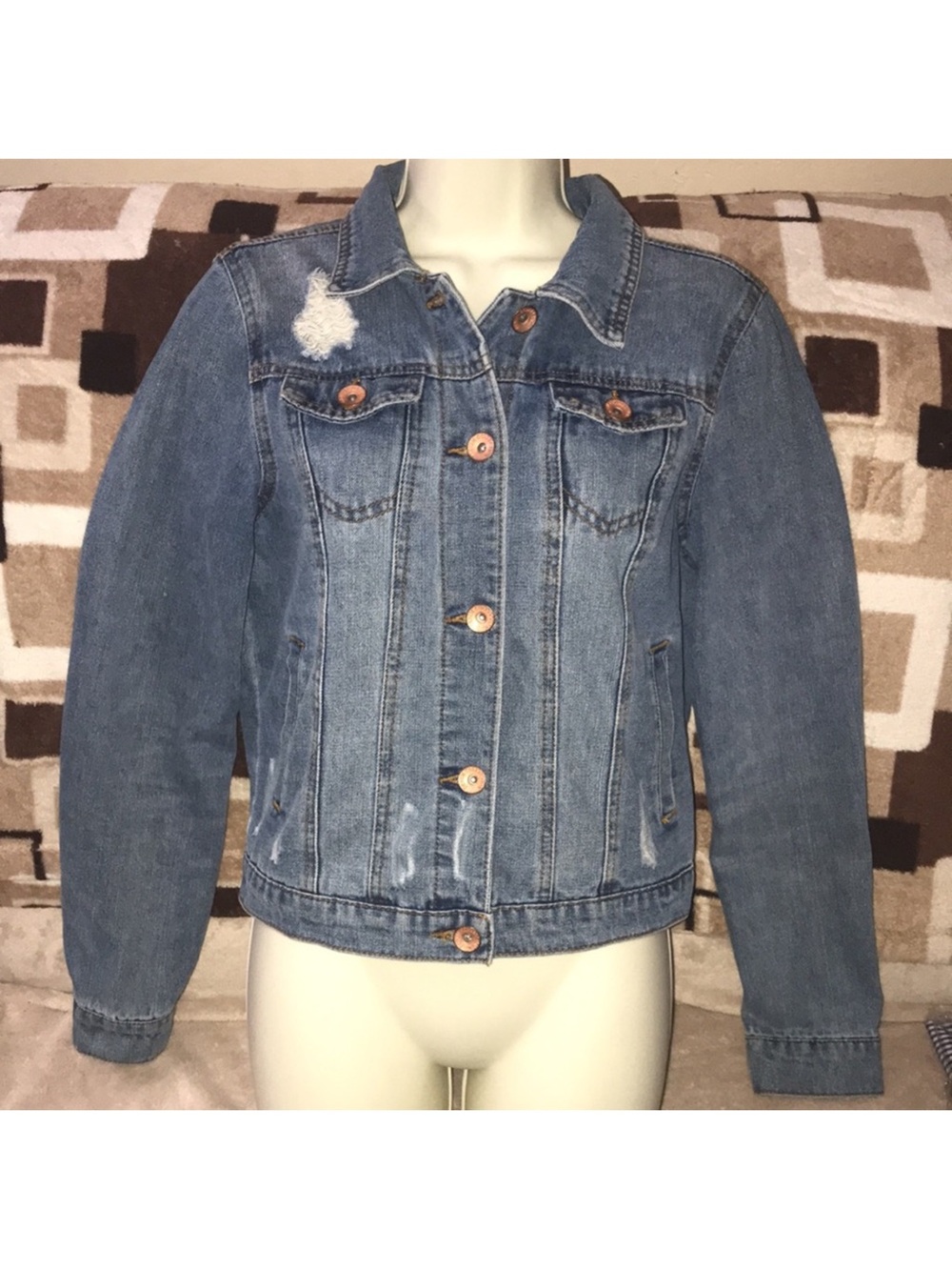 Ci Sono denim collection medium Classic Blue Denim distressed Jacket